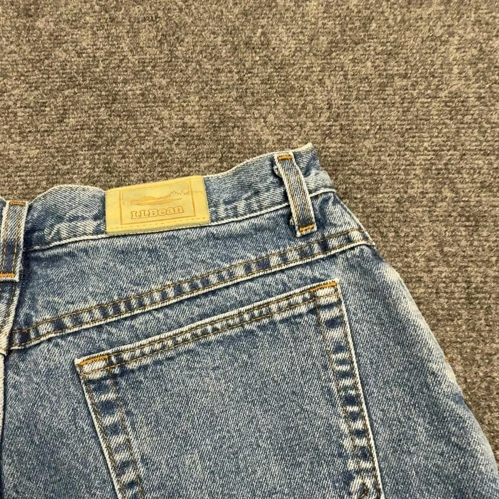 Vintage LL Bean Jeans Womens 16 Reg Blue Cotton Flannel Lined High Rise Outdoor